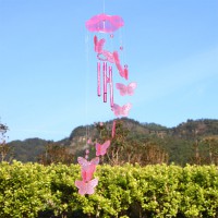 Vėjo varpelis Drugeliai, 70 cm - rožinis